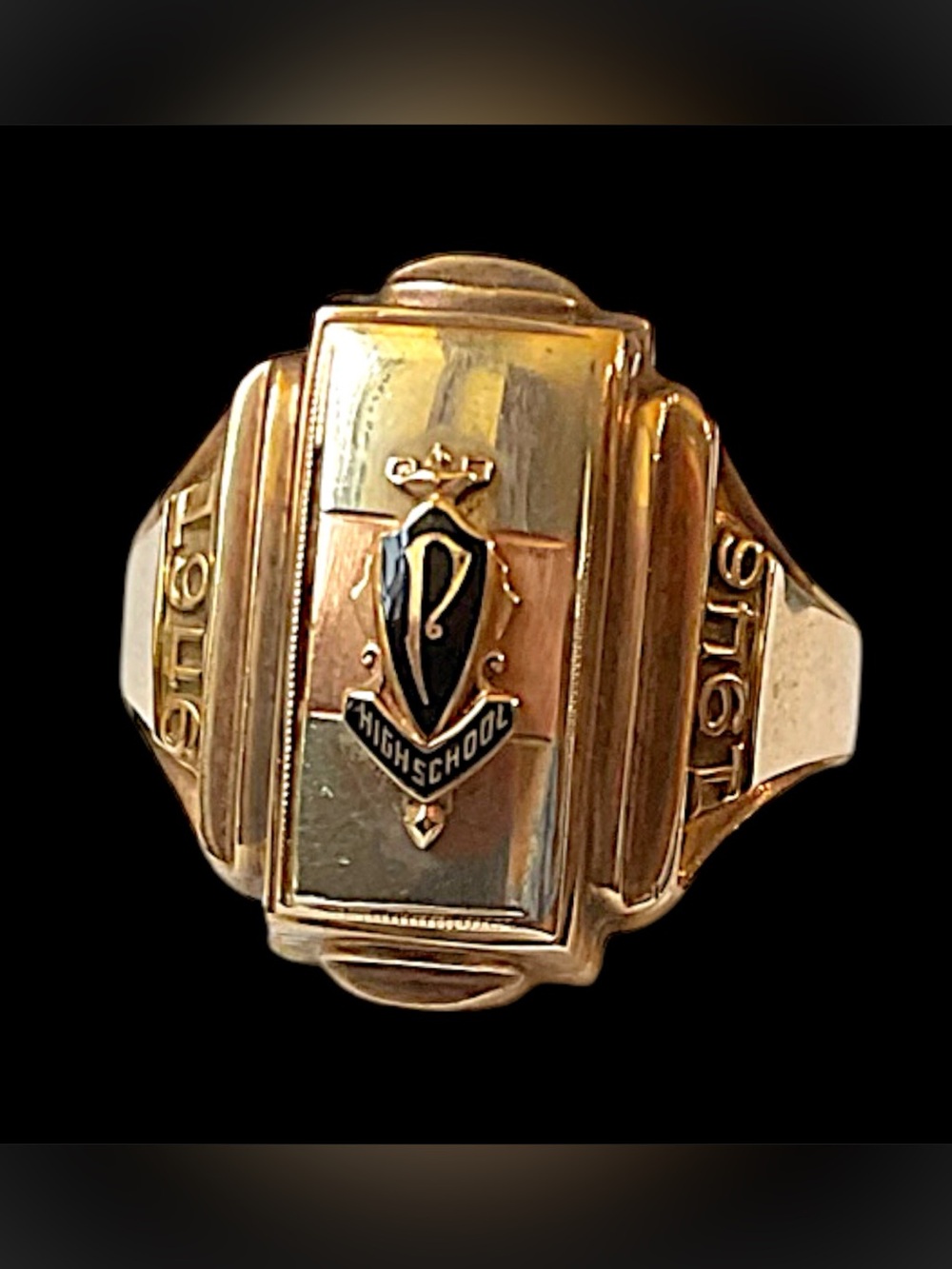 Vintage 10k Yellow Gold 1946 Jostens High School Class Ring Size 10 6.29 Grams